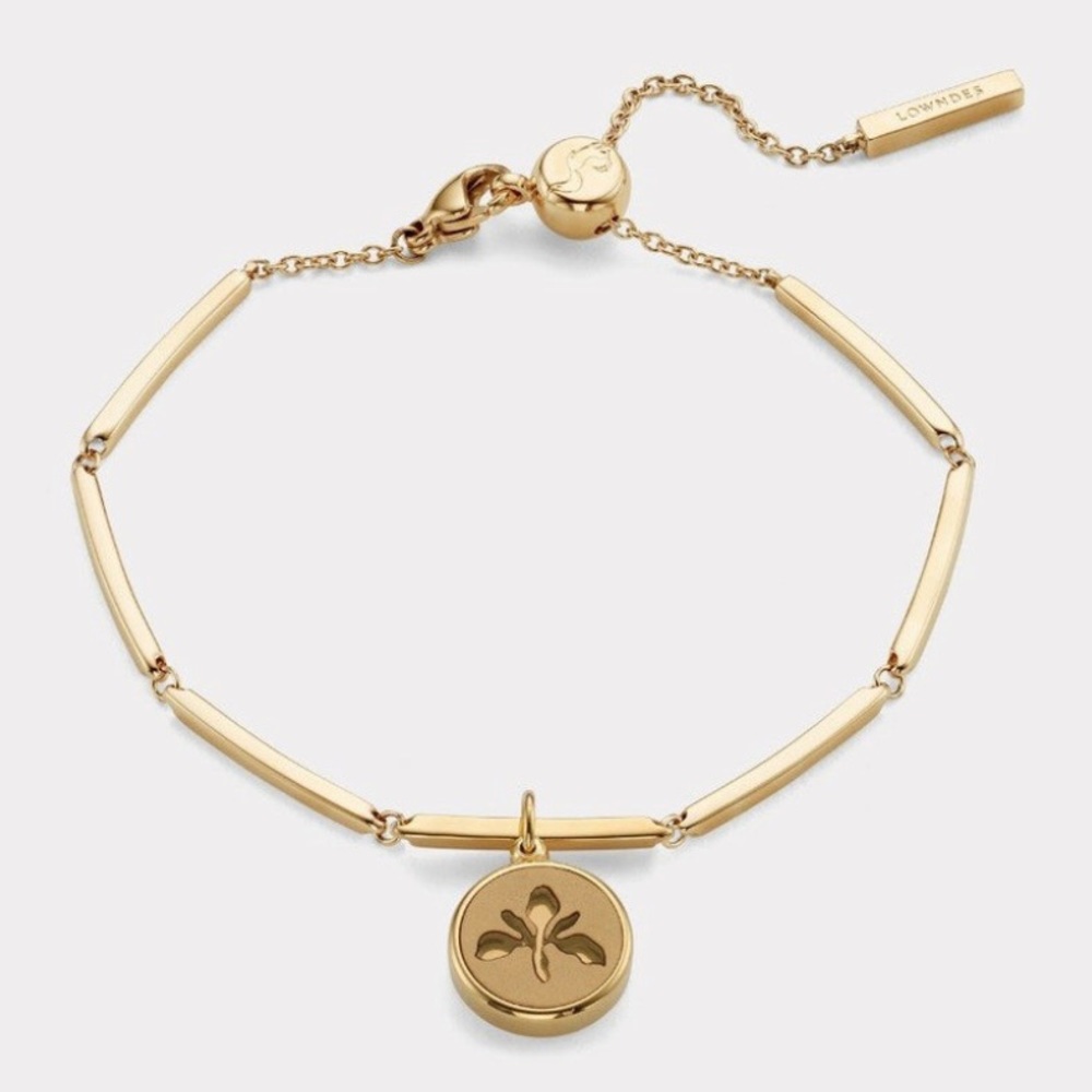 Lowndes London Gold Ranelagh Bracelet with Iris Charm - Gold color - Sold Out
